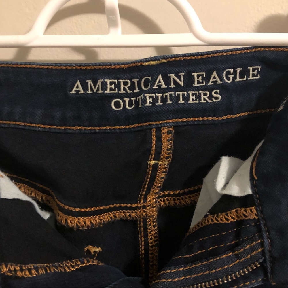 AE super stretch cropped blue jeggings - Picture 6 of 8